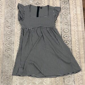 SHEIN Black and White Checkered Mini Dress